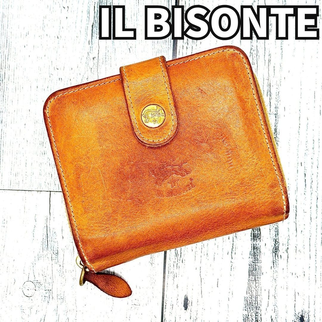 IL BISONTE イルビゾンテ 二つ折り財布 コンパクト　メンズ　レディース IL BISONTE イルビゾンテ 二つ折り財布 コンパクトウォレット IL