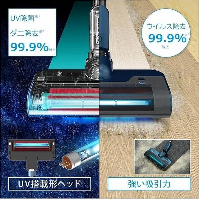 超軽量・3 in1 レイコップ UVコードレス掃除機 RGN-300 強力吸引 UV除 