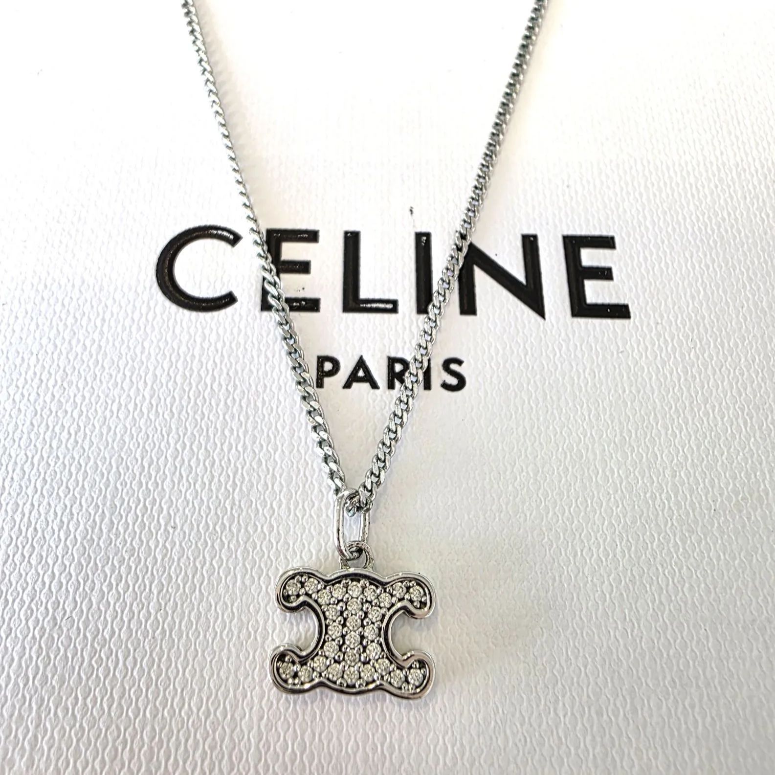 ☆【CELINE/セリーヌ】 トリオンフ ラインストーン ネックレス
