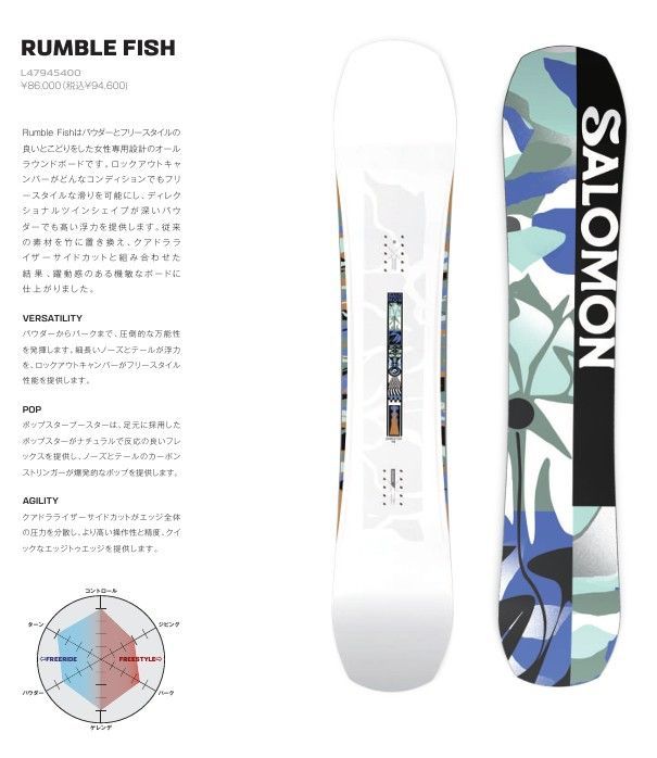 SALOMON - 新品 25-26 SALOMON BOARD RUMBLE FISH148cm 土日祝発送 M111 RUMBLE FISH 』 SALOMON サロモン 25-26 ランブルフィッシュ