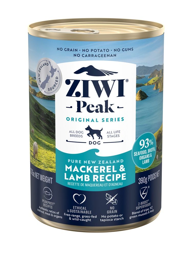 Amazonから発送 ジウィピーク ZIWI Peak ドッグ缶 マッカロー-ラム 390g×12缶 ケース販売