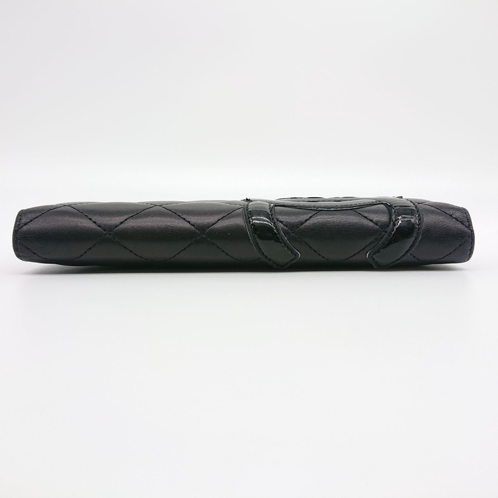 CHANEL　シャネル　カンボンライン　ココマーク　長財布　ブラック 美品】CHANEL カンボンライン ココマーク 長財布 ブラックx