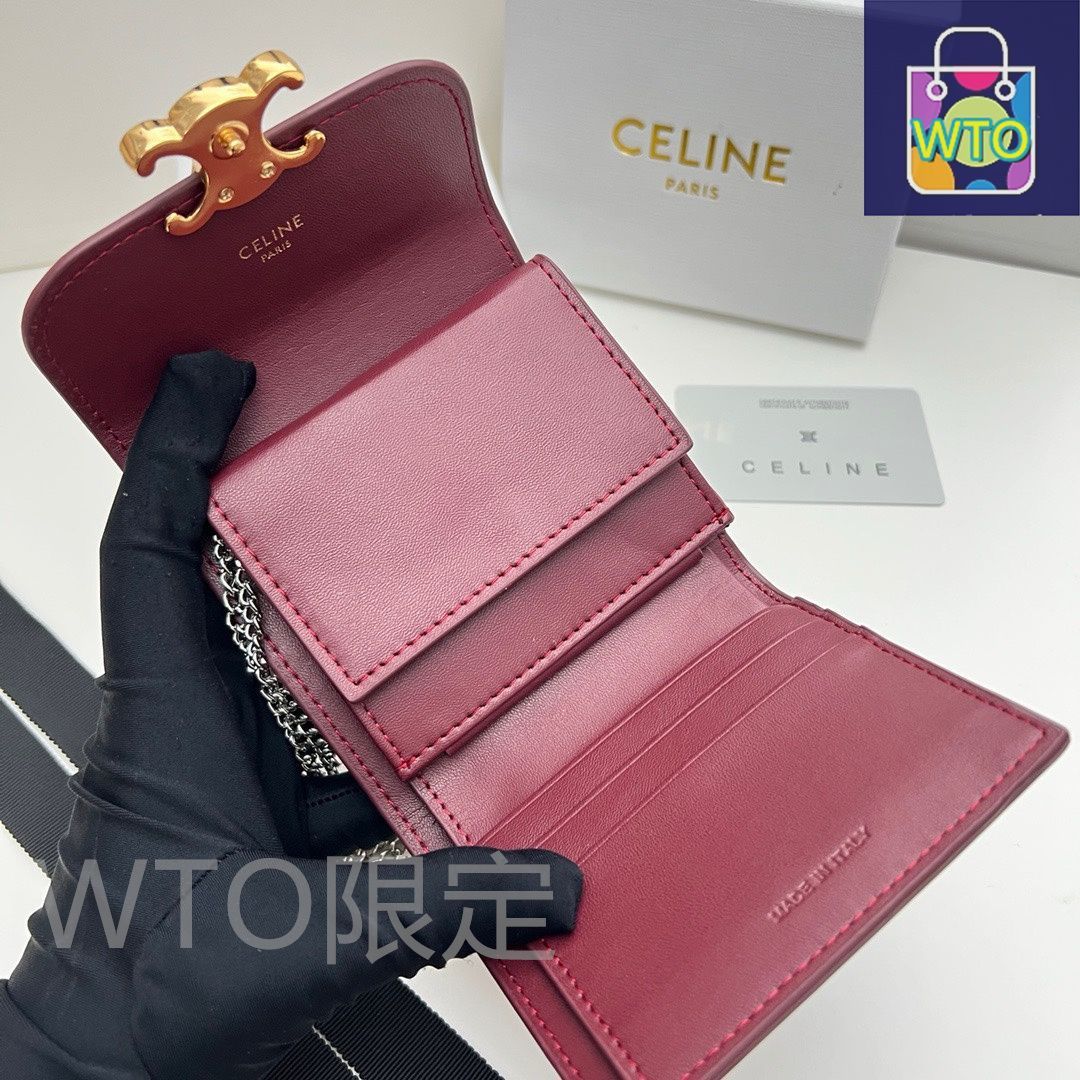 本日限定】?Celine トリオンフ チェーンウォレット 10783 ? 高級