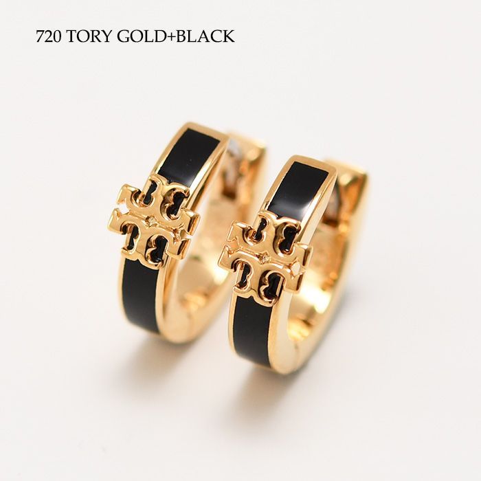 ★ギフトボックス入【Tory Burch】キラ エナメル ハギー ピアス キラ エナメル ハギー ピアス: レディース イヤリング＆ピアス