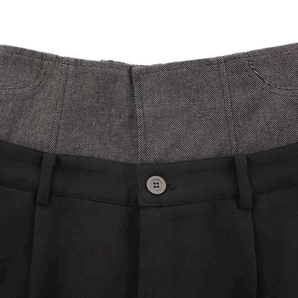 最新アイテム。 アメリヴィンテージ Ameri VINTAGE 24SS DENIM LIKE CORSET WORK PANTS デニムライクコルセットワークパンツ ワイド タック ジップフライ 切替 M 黒 ブラック 01410820060 BB 全品送料無料！