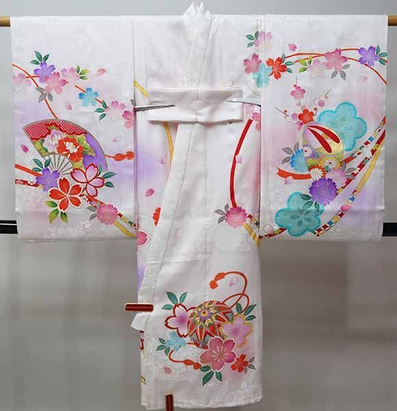 お宮参り 産着 のしめ 女児 女の子 正絹 綸子地 日本製 豪華絢爛 金駒