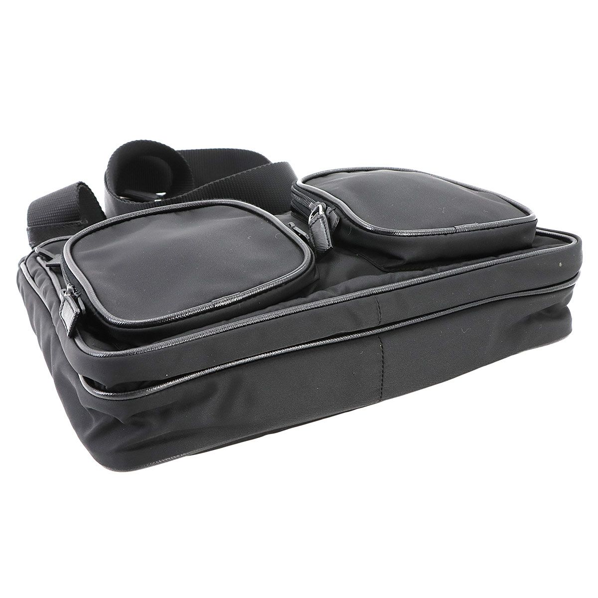 新品同様 プラダ PRADA ショルダー バッグ ナイロン サフィアーノ