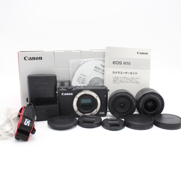 CANON ミラーレス一眼カメラ EOS M10 ダブルレンズキット EOSM10BK-WLK ♯76004