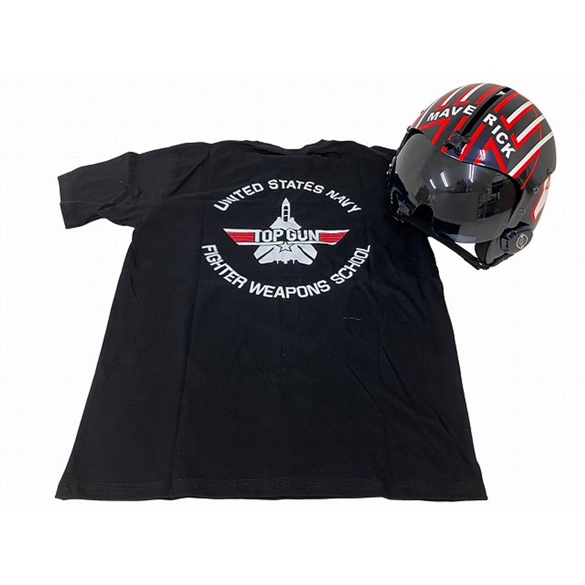 TOP GUN HGU-33 MAVERICK レプリカ フライト ヘルメット Tシャツセット 観賞用 マーベリック トップガン O10549675