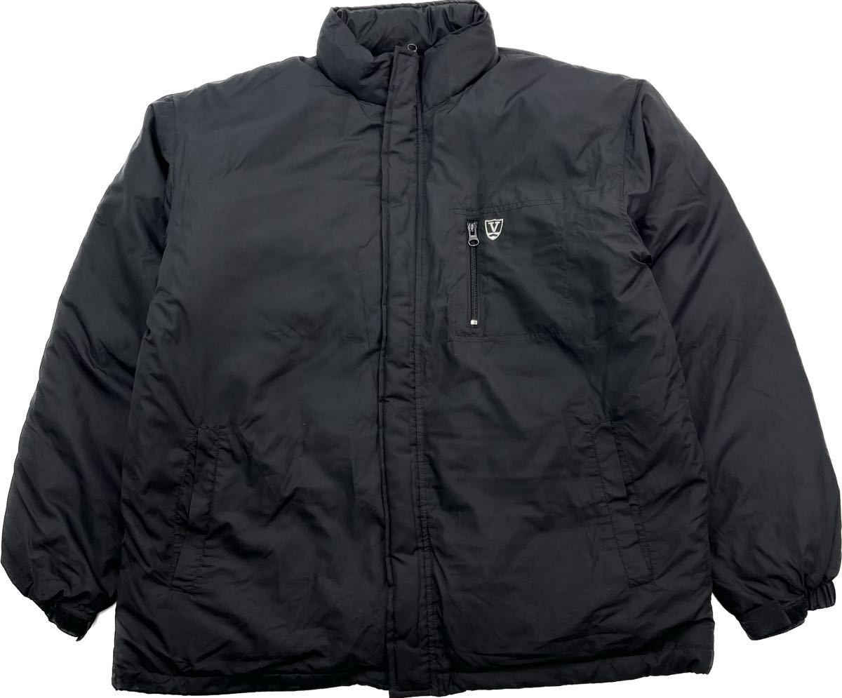 ☆VAN・JAC ヴァンジャケット　リバーシブル.ダウンジャケット　ロゴ刺繍入！サイズM/紺ネイビー×格子柄グレー//IVY浜トラッドみゆき族 VAN JAC ダウンジャケット 黒 Mサイズ ヴァンジャケット