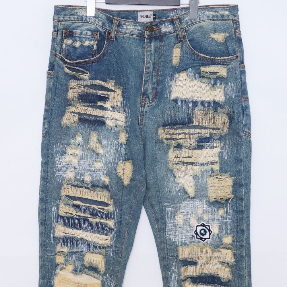 WANNA L.F.S.E 55 DISTRESSED JEANS サイズ2 インディゴ - メルカリ