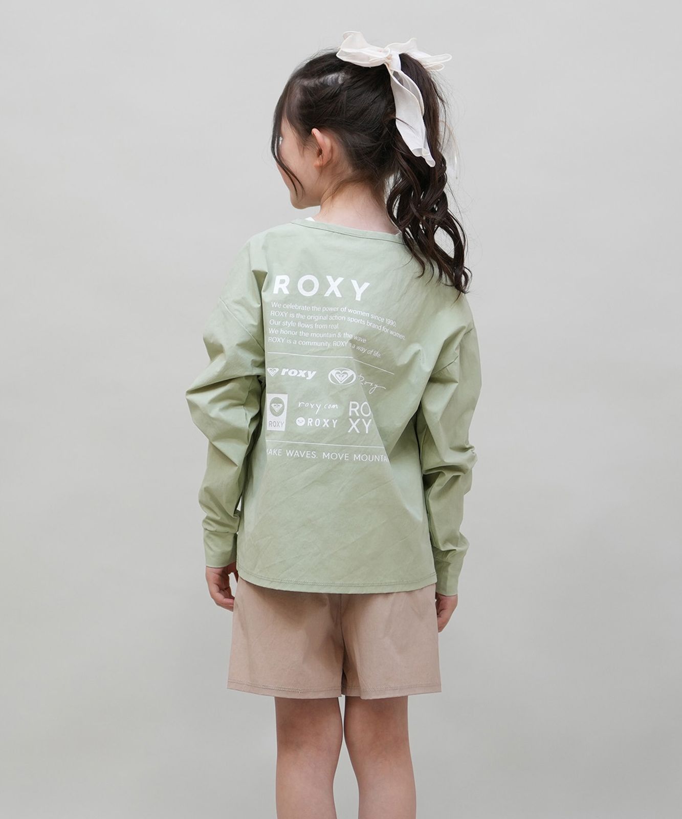  ムラスポ ROXY ロキシー 水着 ラッシュガード 2点セット キッズ 長袖 Tシャツ ショーツ MINI HEAR THE WAVES ラッシュガード 水着 ラッシュガード
