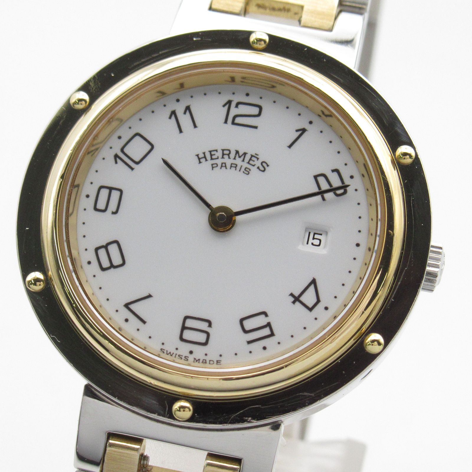 【クリッパー】HERMES ‘エルメス 時計‘ CL3.440 コンビ☆極美品☆ 楽天市場】【ウォッチ】HERMES エルメス クリッパー デイト