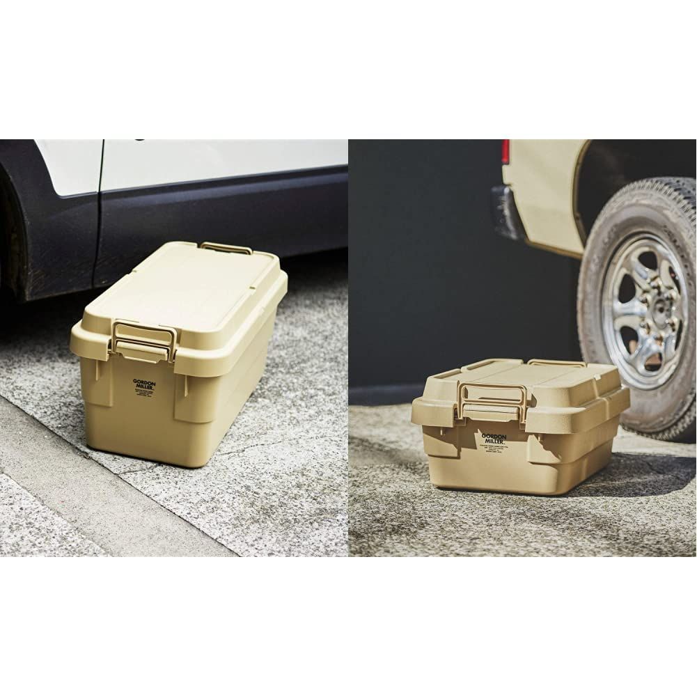 【人気商品】ベージュ 1628754 コヨーテ u0026 スツール GORDON MILLER MILLER STACKING STACKING TRUNK TRUNK CARGO LOW CARGO TYPE GORDON 30L 50SIZE コンテナ スタッキ