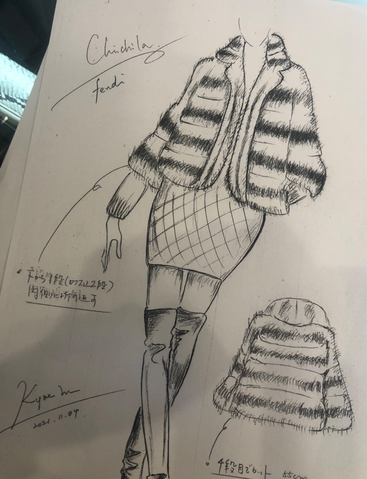 ゴージャス☆FENDI☆本物☆チンチラケープ☆新品☆ロングコート