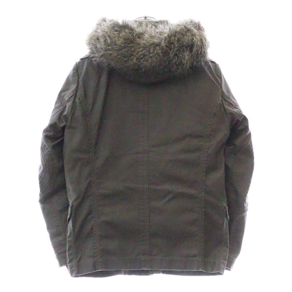 DIESEL (ディーゼル) ファーフード付きモッズコート カーキ