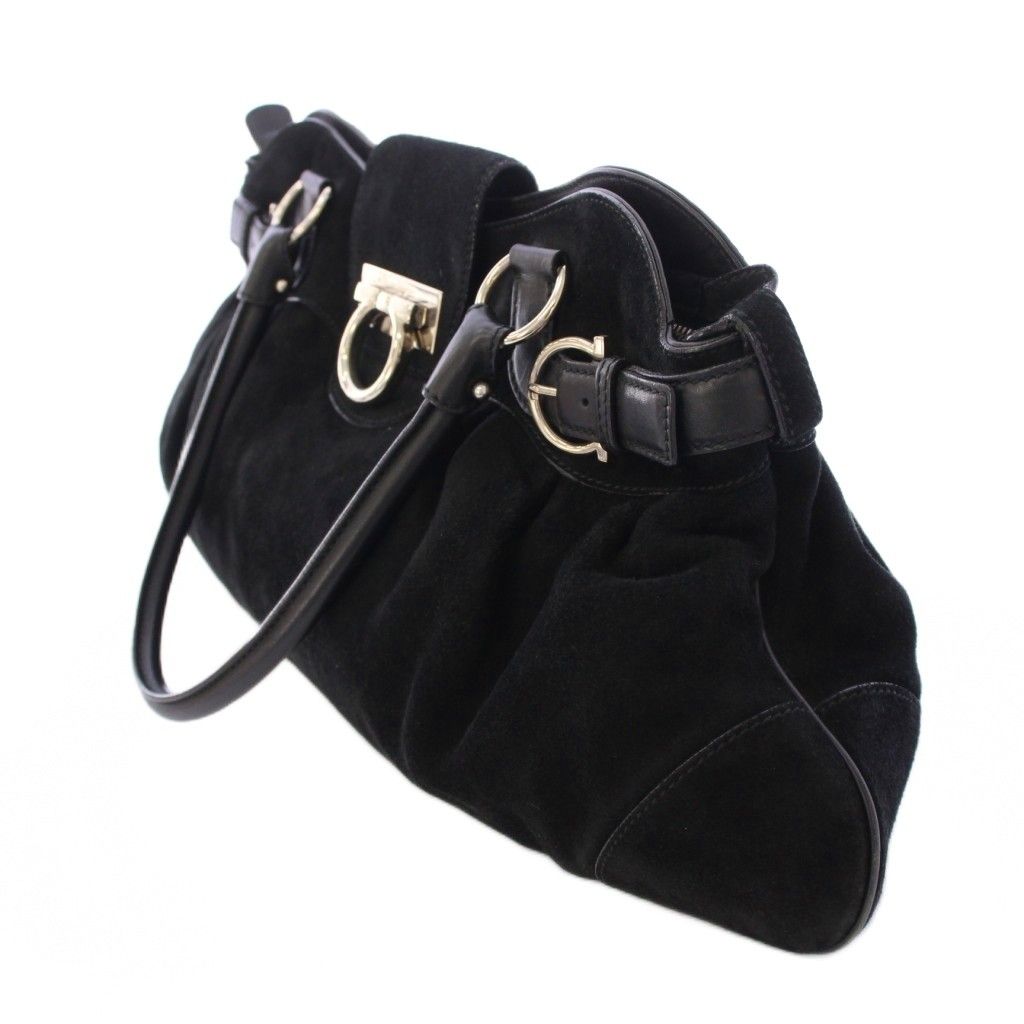 サルヴァトーレフェラガモ Ferragamo レザー バレッタ ブラック 黒 自00255 サルヴァトーレフェラガモ Ferragamo ハンドバッグ