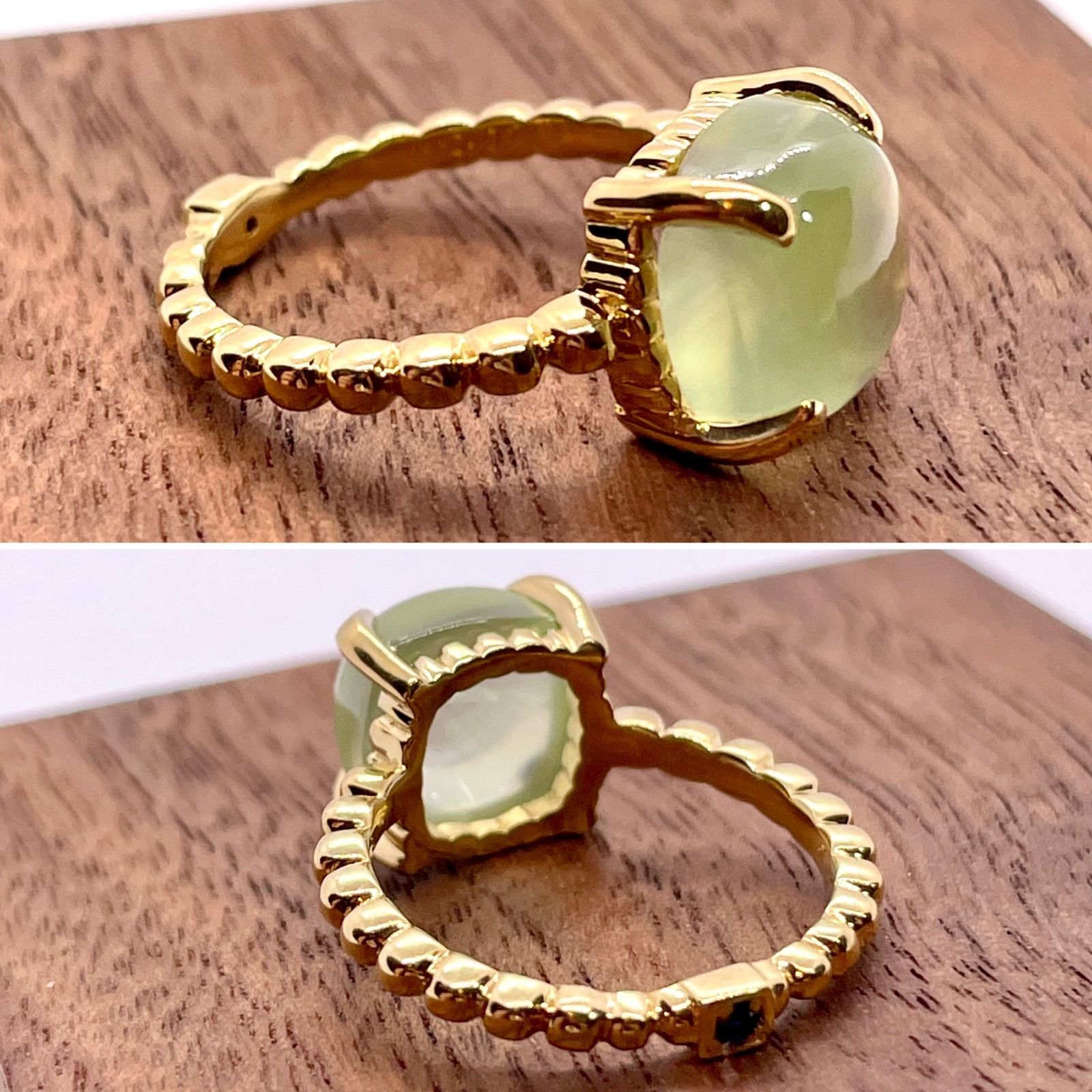 セイレーンアズーロ、リング、オパール、ロゼッタ、K18、11号 セイレーンアズーロ、リング、オパール、ロゼッタ、K18、11号 レア品