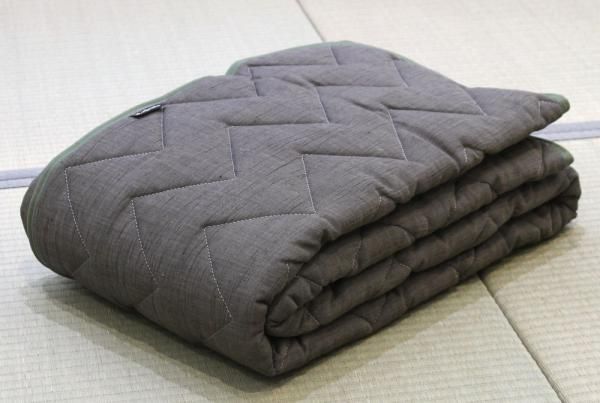 3営業日で発送 ルナール 近江麻 竿干しちぢみ敷パッド 100×205cm オリーブ asapad-oli