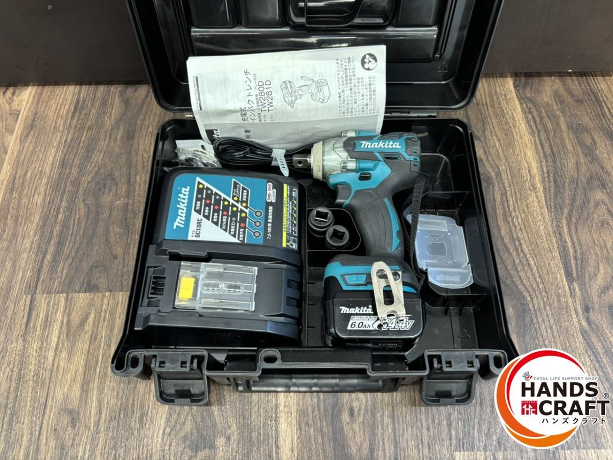 ♭ 品 マキタ makita TW280D 充電式インパクトレンチ バッテリ 充電器 ケース 14.4V
