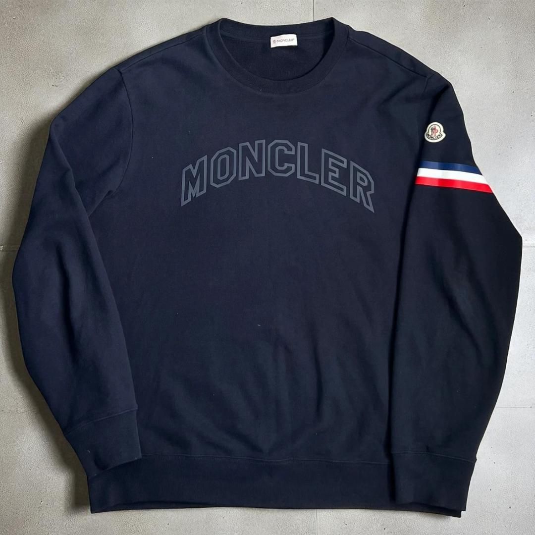 【美品】MONCLER スウェット　ネイビー 定価11万円！！☆新品未使用タグ付き品☆MONCLER Tricolor