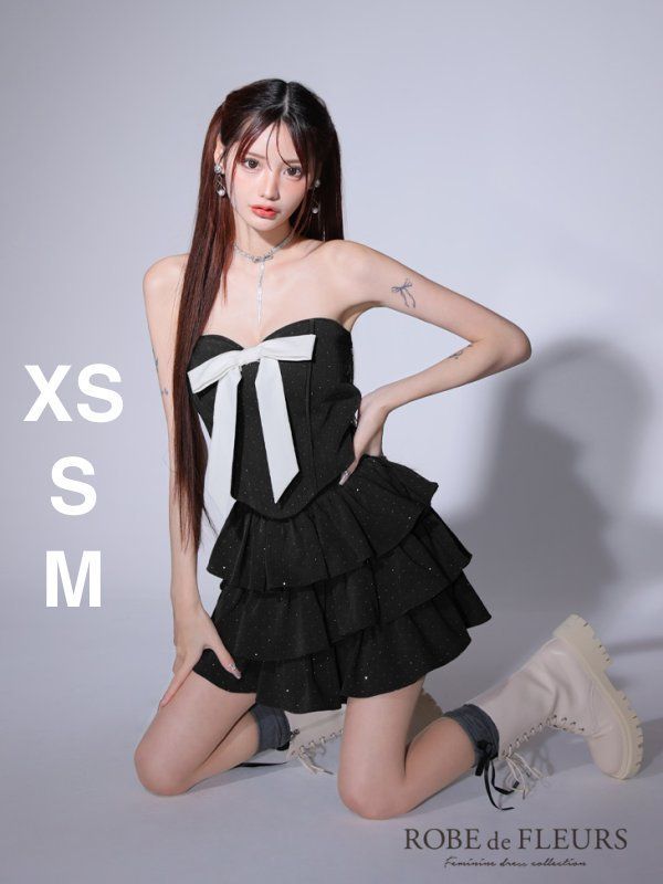ブラック fm3769 [FM3769-GY-2501]XSサイズあり【ROBE de FLEURS