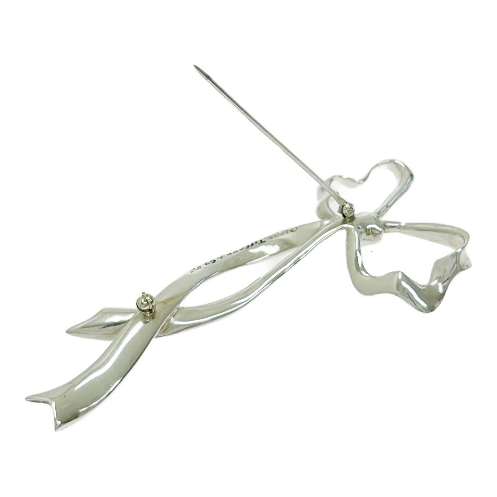 中古】TIFFANY&Co. ティファニー シルバー リボン ブローチ 14.7