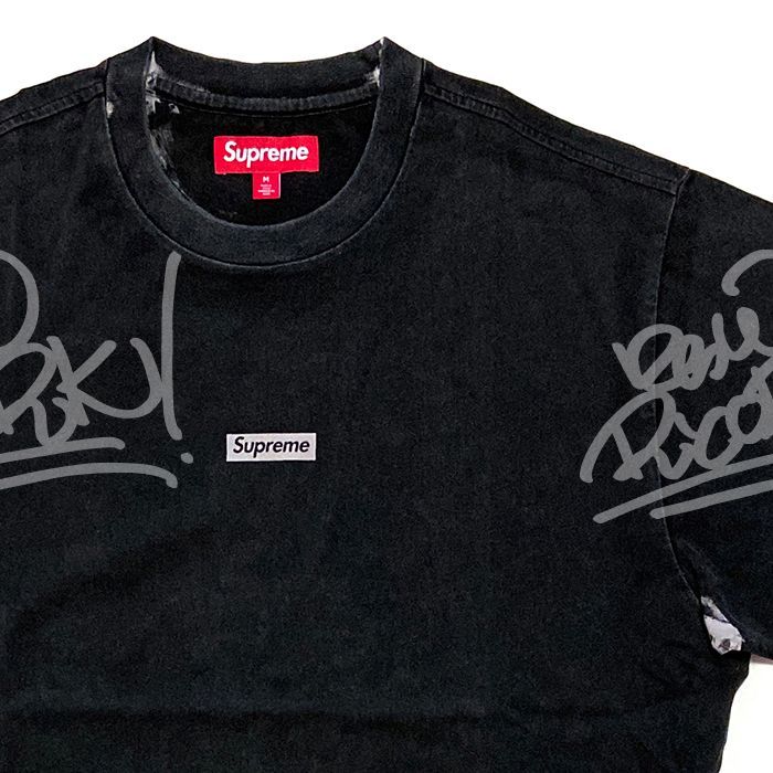 送料無料 メンズ Tシャツ ブラック Supreme シュプリーム Overprint 