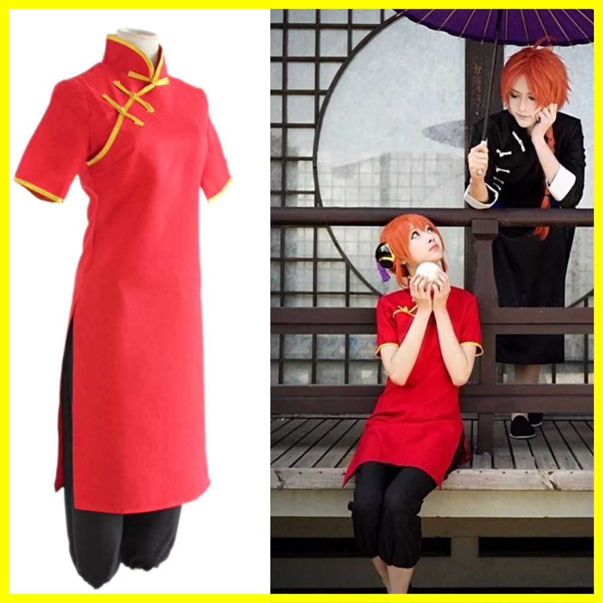 銀魂 神楽 コスプレ衣装【ACOS製】‎ 銀魂 コスプレ衣装 ACOS製 銀魂 神楽 チャイナ服＋髪飾り＋