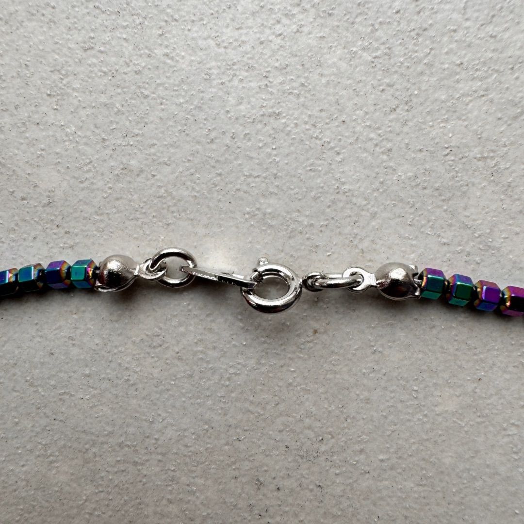 新商品】50cm ヘマタイトネックレス レインボーヘマタイト使用