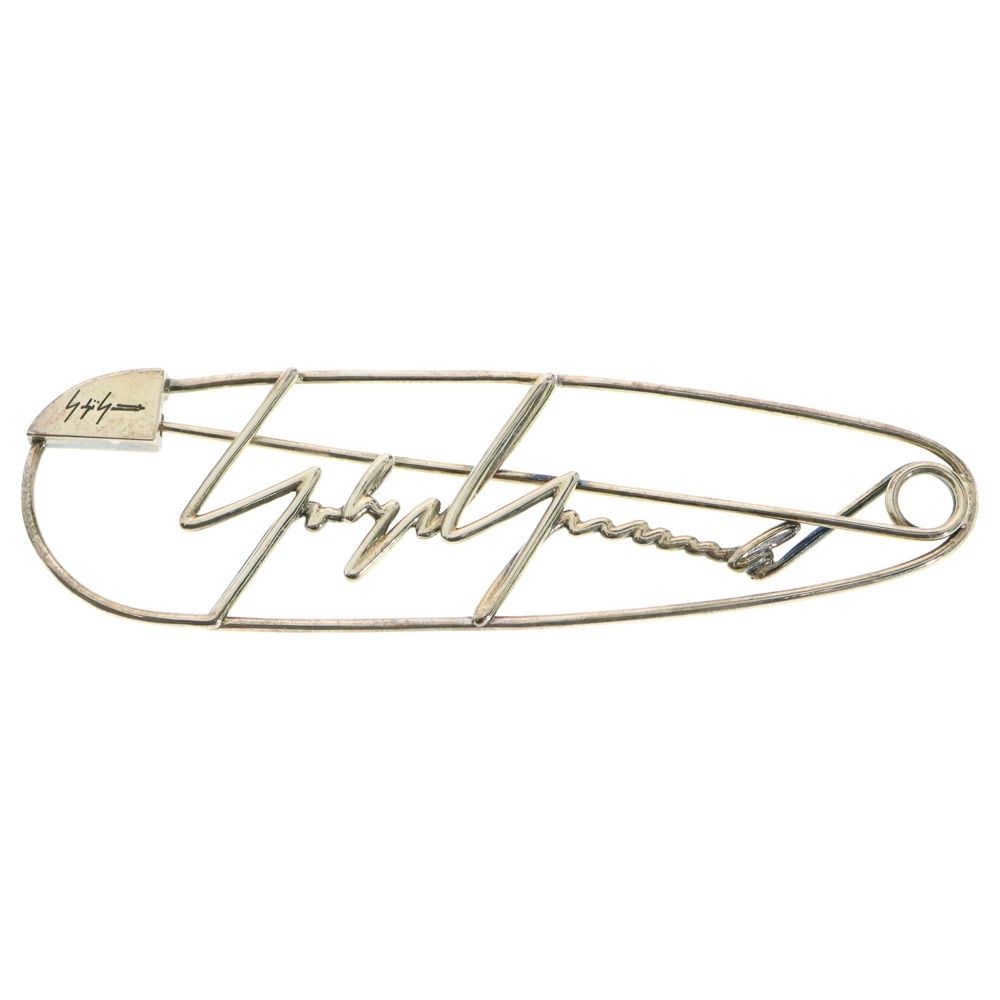 Yohji Yamamoto POUR HOMME ヨウジヤマモト プールオム 安全ピンモチーフネックレス ペンダントトップ ブローチ シルバー HH-A35-959-1-03