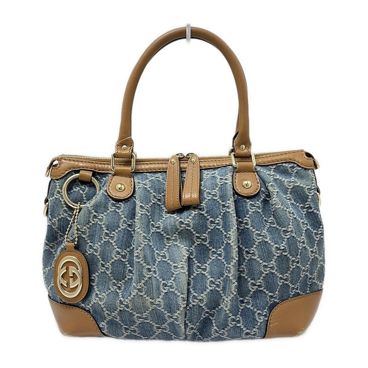 GUCCI　グッチ　スーキー　ハンドバッグ　２way　GG柄　アイボリー GUCCI グッチ GGスーキー2wayショルダーバッグ アイボリー
