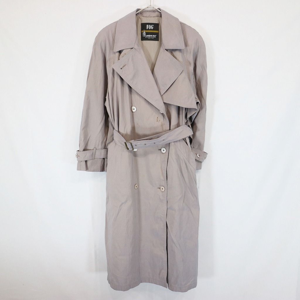 SALE/ USA製 LONDON FOG ロンドンフォグ トレンチコート タマムシ色 