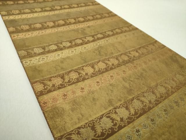 平和屋着物○西陣織 陰山織物謹製 箔屋清兵衛 六通柄袋帯 名物裂間道  