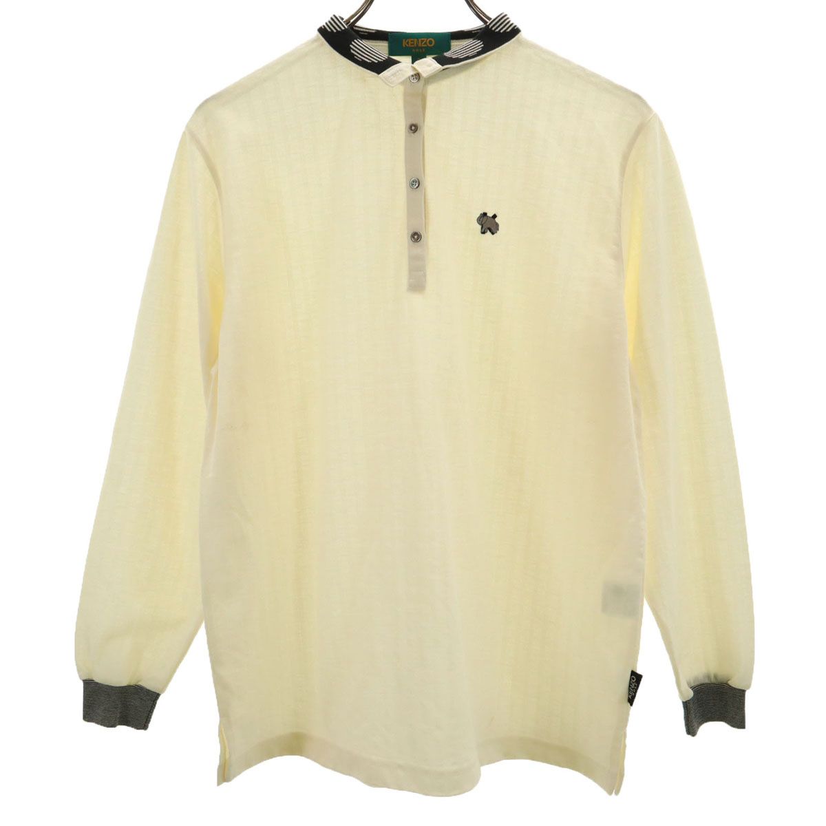 KENZO ポロシャツ ホワイト/ゴールド ストライプ KENZO ポロシャツ ホワイト/ゴールド ストライプ KENZO ポロシャツ