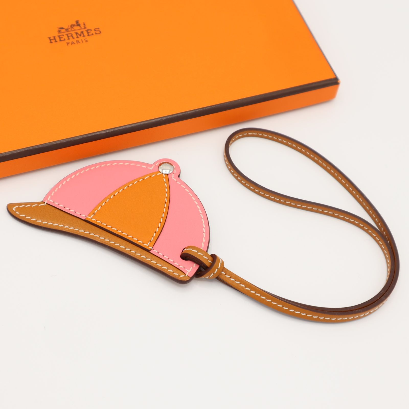 HERMES エルメス パドック ボンベイ 帽子 チャーム ストラップ ピンク 