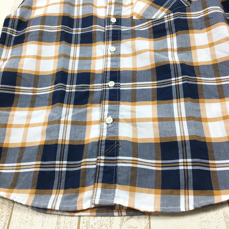 MENs S マウンテンハードウェア ショートスリーブ プレイド シャツ Short Sleeve Plaid Shirt コットン/ポリ 速乾 MOUNTAIN HARDWEAR OE6525 ネイビー系