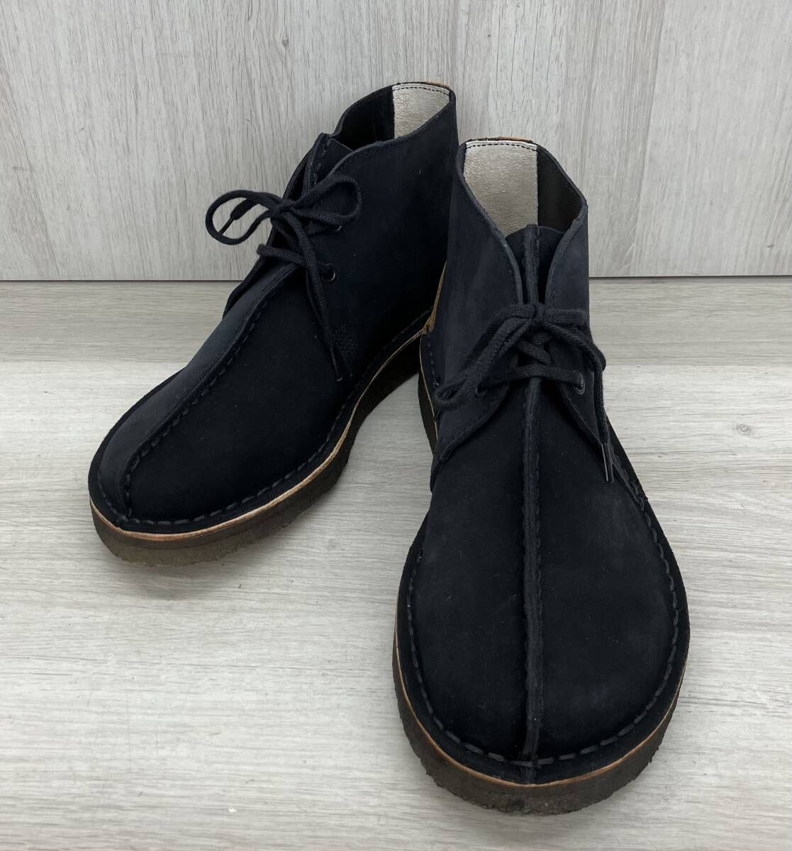 Clarks × BEAMS 40th別注 8.5インチ EU42.5 ネイビー ワラビーブーツ ショート