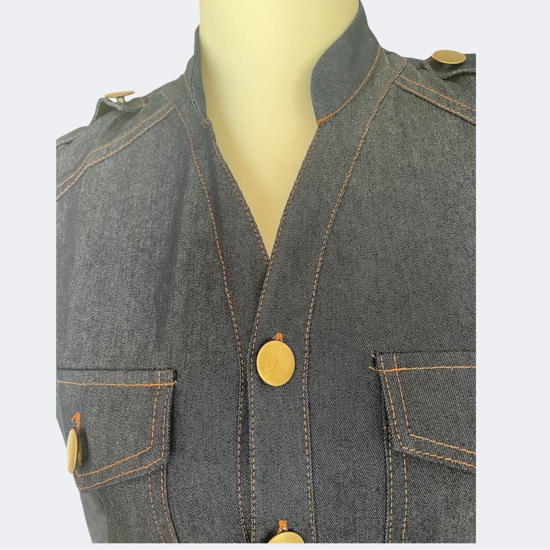 大人かっこネイビーデニムワンピース