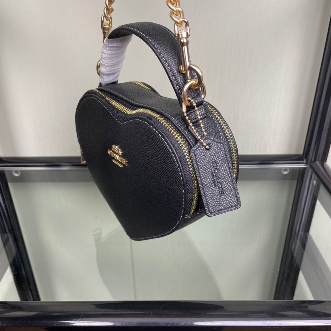 ◇定番人気◇COACH コーチ CE652 クロスグレインレザー ハート型 2WAY  