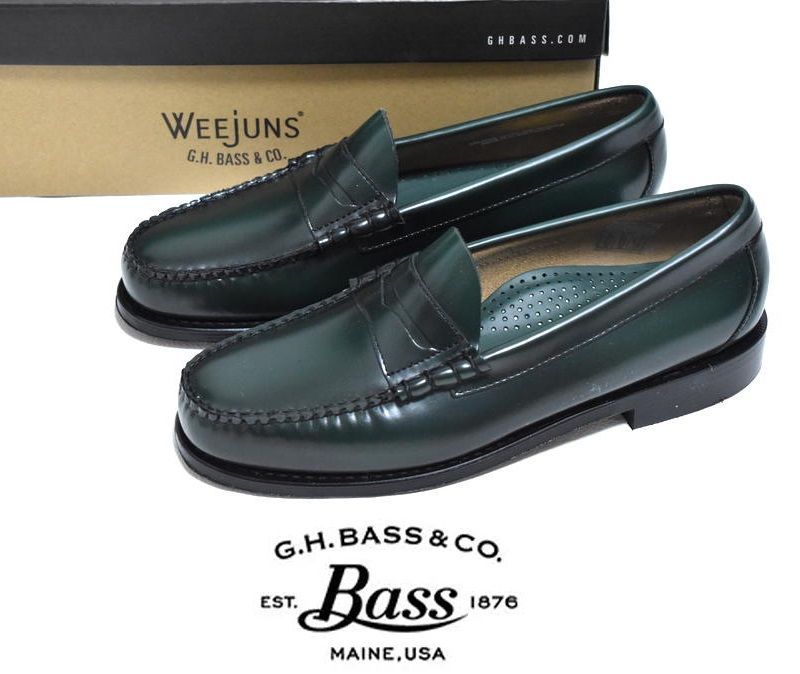 新品 G.H.BASS ペニーローファー 【US8】【US8.5】【US9】 定価3万3000円 ジー エイチ バス グリーン LARSON MOC PENNY