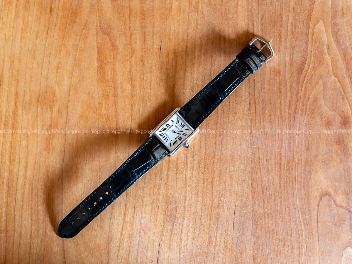 即決 極美品 カルティエ 純正アリゲーターレザーストラップ＆純正尾錠