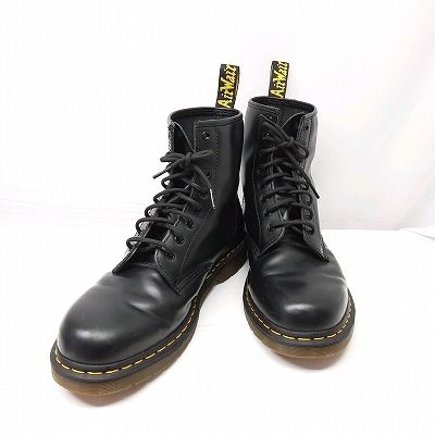 24k-070h 【中古】Dr.Martens ドクターマーチン Air Wair エアーウェアー ブーツ UK11 8ホール ブラック 11822  - メルカリ