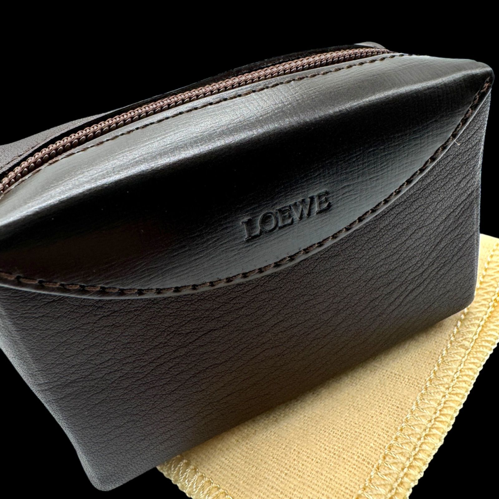 LOEWE - 希少☆オールド LOEWE ロエベ レザー ラウンド・コイン