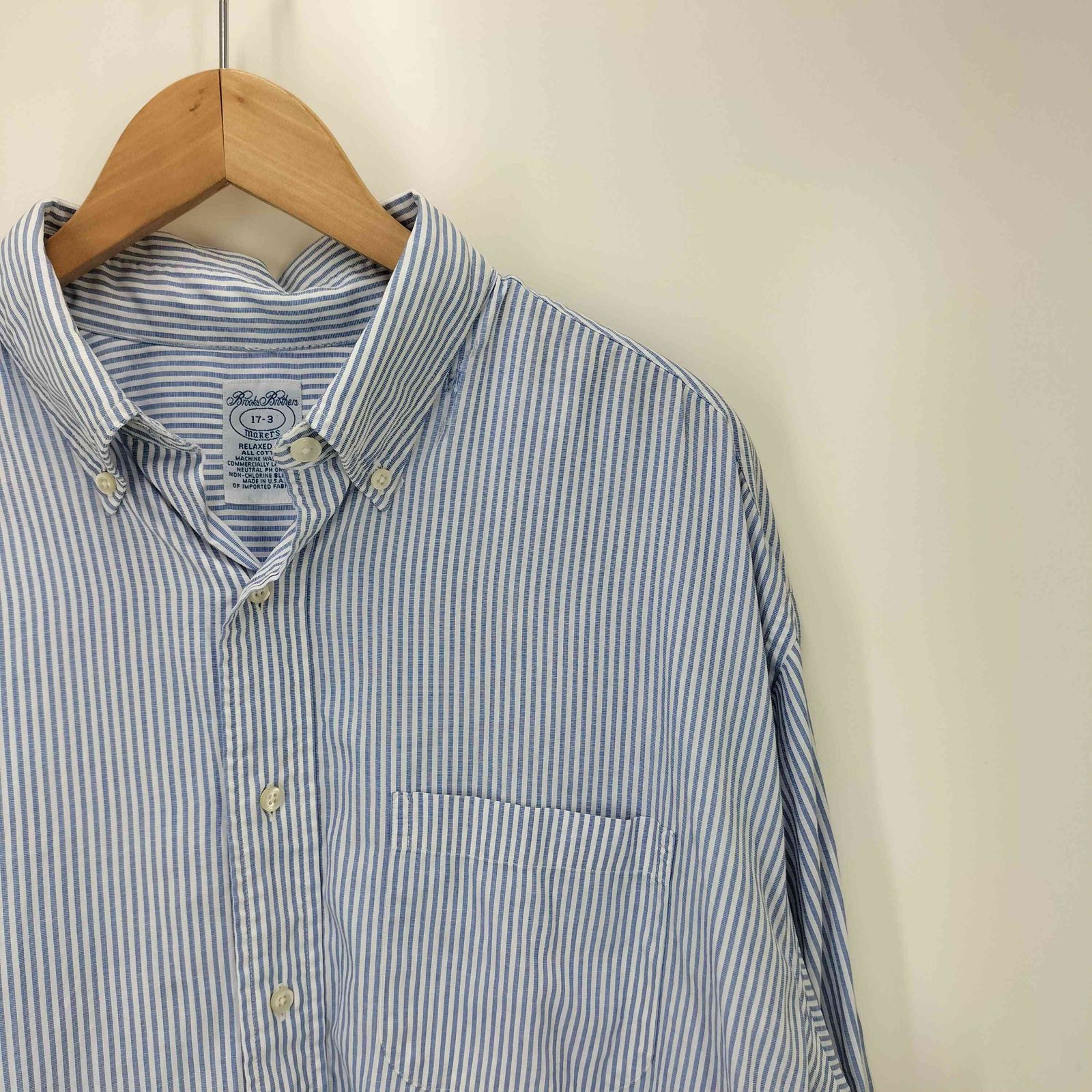 ブルックスブラザーズ BROOKS BROTHERS 90s USA製 MAKERS ストライプボタンダウンシャツ メンズ 表記無 