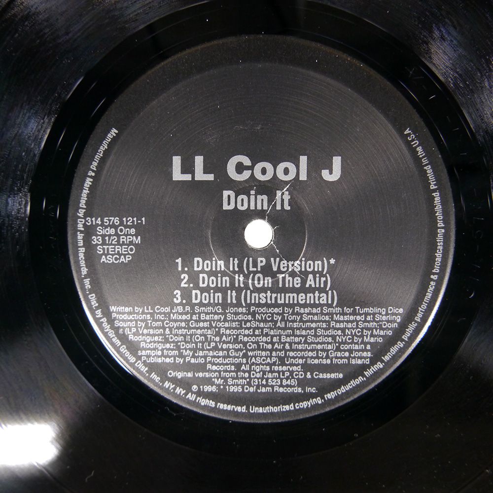 US盤 LL COOL J/DOIN IT / I SHOT YA (REMIX)/DEF JAM