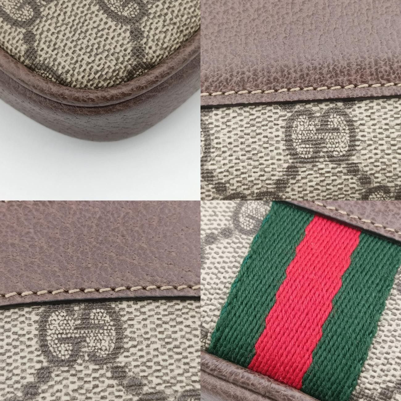 グッチGucciオフィディアブラウンPVCコーティングキャンバス×レザー519308