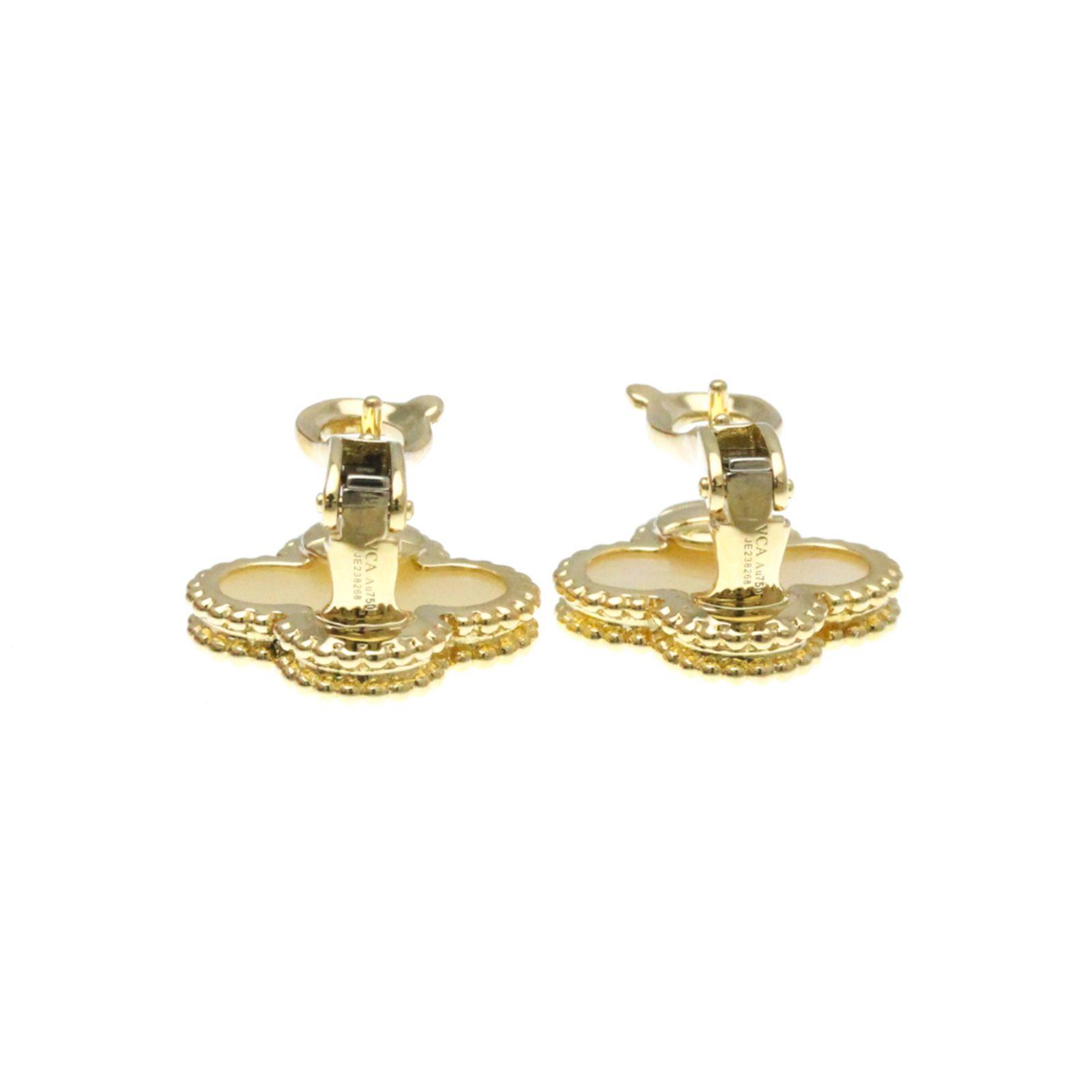 VanCleef&Arpels ヴィンテージアルハンブラ　マザーオブパールピアス wine-king_2889900000106430