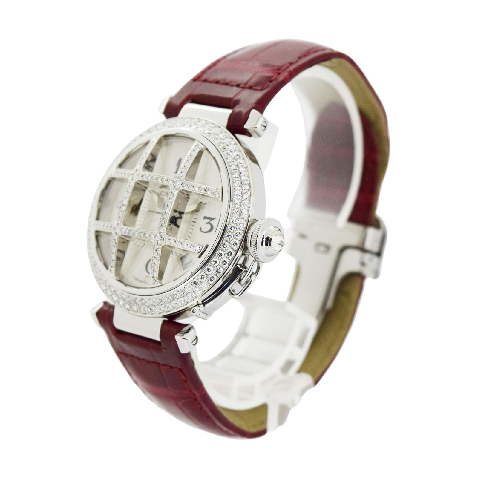 ダイヤ Cartier カルティエ  パシャ38 グリッド  W31031H3  メンズ 腕時計