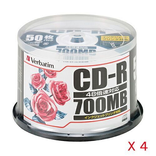 ＣＤ－Ｒ　（５０枚ＰＸ４個入）SR80PP50C【バーベイタム】